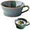 Tazza da caffè grande, 700 ml, grande ciotola con manico, ciotola per cereali con manico, tazza da caffè XXL, tazza da caffè grande in ceramica (verde 2)