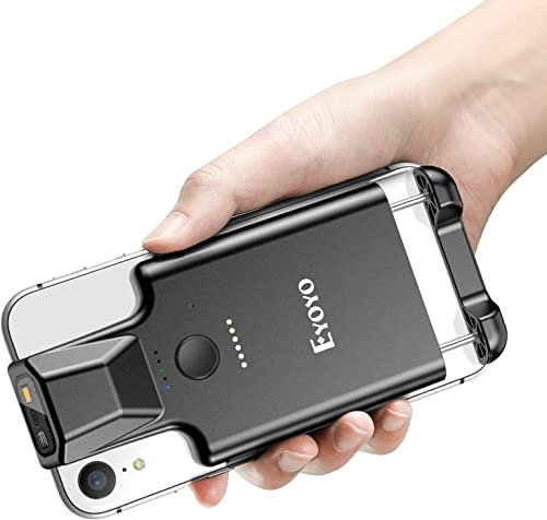 Eyoyo QR Code Scanner Bluetooth Android Barcode Scanner, Portable Back Clip sans Fil 1D 2D UPC ISBN, Lecteur de Code-Barres d'inventaire, Compatible avec iPhone, téléphone Android