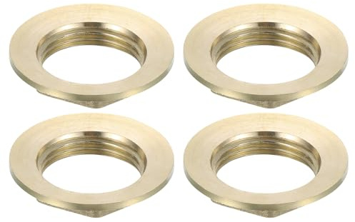 QUARKZMAN 4 Piezas Tuerca de Bloqueo de Brida Hexagonal de 3/4 | Tuerca Delgada Roscada Hembra de Latón, para Tubería, para Fontanería