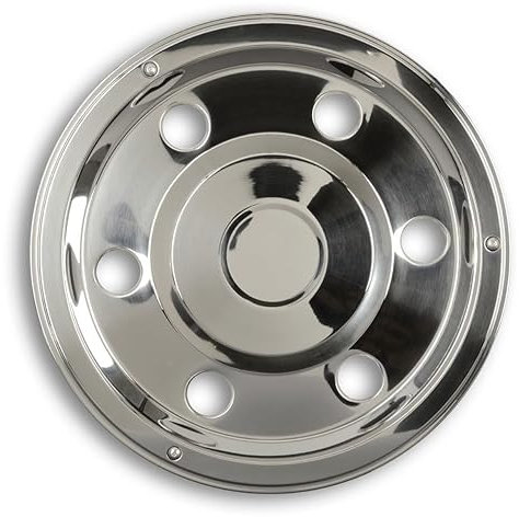 Hansen Styling Parts 2X 17,5 Edelstahl Radzierblenden gerade universell passend für LKW, Transporter etc. 17,5 Zoll