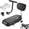 Kindersitz Fahrrad Hinten,PU Leder Fahrrad Kindersitz Hinten,Fahrradsitz Kinder Hinten,Kindersitz Fahrrad,Hinteres Sitzkissen Armlehne Fußstütze Set für Kinder, Erwachsene