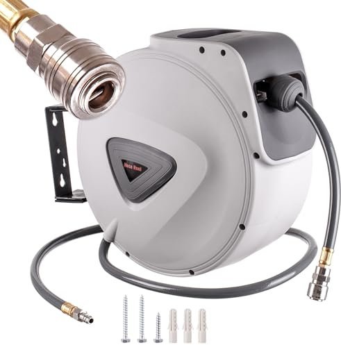 TC Technic Druckluft Schlauchtrommel 15m Schlauch 9,5mm 18 bar Druckluftschlauch Schlauchaufroller