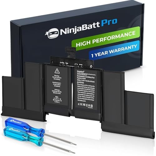 NinjaBatt Batteria A1618 per Apple MacBook Pro Retina 15 [SOLO metà anno 2015] A1398 - Alta Capacità [11,36V/99,5Wh]