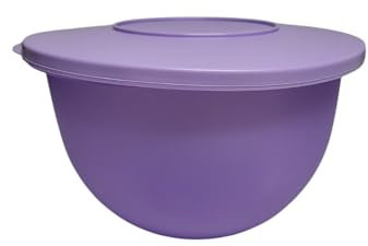 Tupperware Junge Welle Schüssel mit Deckel 2,5 Liter Servierschüssel Servieren 2500ml lila