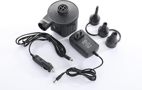 Elektrische Luftpumpe, Luftpumpe für luftmatratze, 2 in 1 Inflate und Deflate Elektrische Pump mit 3 Luftdüse für aufblasbare Matratze,Boot,Luftmatratze Pool,Schwimmring