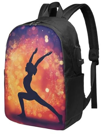 Kfjghhl Gymnastics Game Laptop Backpack Large Laptop Rucksack Wide Open College School Backpack Usb Charging Port