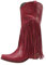 SUPTTING Stivali da donna accattivanti alla moda, da cowboy, con frange, tacco a blocco, western boho-chic, look a strati, per concerto country, Stile N02 rosso, 41.5 EU