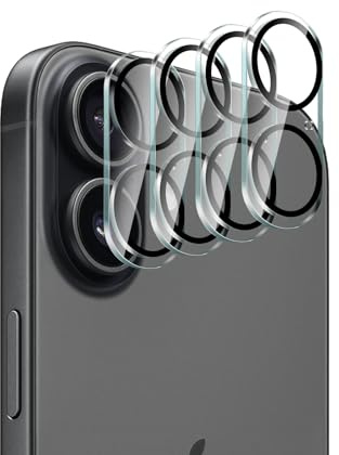 CYYAGE für iPhone 17 Kameraschutz, 4 Stück Kamera Schutzfolie aus Gehärtetem Glas, HD Transparent, 9H Härte, Kratzfest, Ultra-Klar