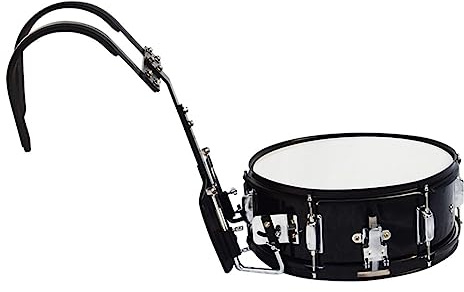 14 Zoll Snare Drum, Marching Drum Set, Holz-Snare Drum mit verstellbarem Trägerhalter, für Schul-Marschkapellen-Performance-Trommel(Type C)