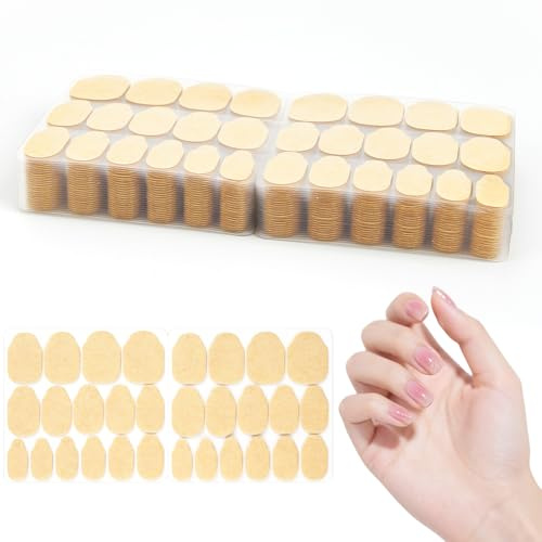 720 PCS Nail Adhesive Tabs, 15‑Size Double‑Sided Jelly Glue Stickers | Nail Sticky Tabs for Press‑On False Nails, Transparent Waterproof Nail Tabs for Home DIY Manicure