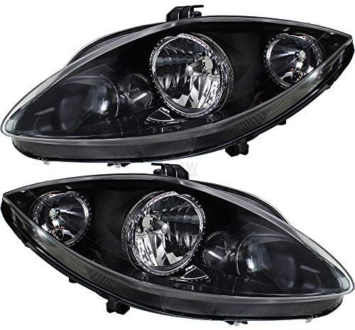 Halogen Scheinwerfersatz Scheinwerfer Satz Hauptscheinwerfer Set links und rechts elektrisch H7/H1 passend für Leon 1P1 1M1