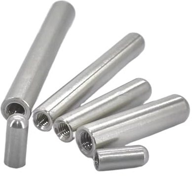 Gewindestift Innengewinde-Rundkopf-Zylinderstift, Edelstahl-Hohlzahnloch-Positionierungsdübel Zur Reparatur(M3xOD4mm(10Pcs),45mm)