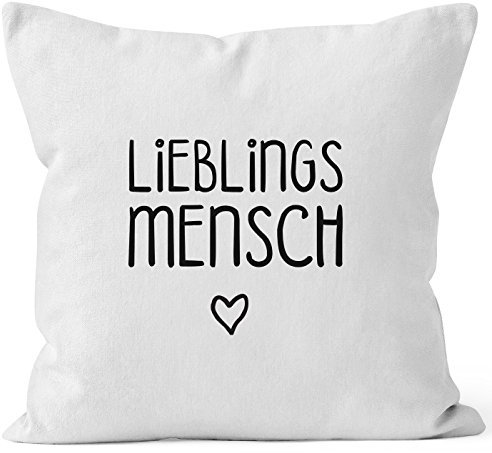 MoonWorks Lieblingsmensch Kissenbezug weiß Pullover