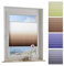 ourdeco® Plissee mit Farbverlauf / 45 x 130 cm weiß-braun/lichtdurchlässig, Blickdicht/Farben: Blau, Braun, Grün, Grau