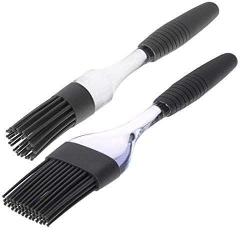 Pinceau à pâtisserie MoNiRo en set de 2 avec brosse en silicone – pinceau de rôtisserie haute qualité – pinceau de cuisine pour pâtisser, rôtir et griller