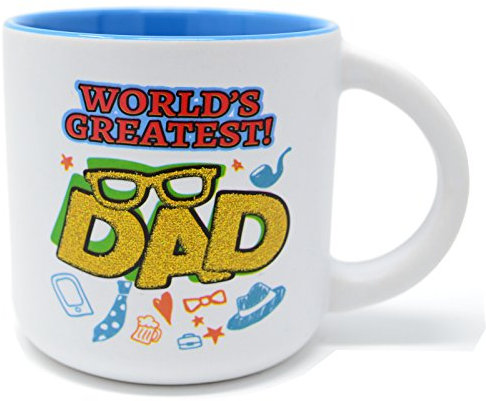 BARGAINS-GALORE 9cm Worlds Greatest Dad Coffee Tea Mug | Cup Present Drinking New | Dishwasher & Microwave Safe | Ideal Christmas, Fathers Day Or Birthday Gift