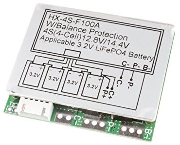 NOYITO 100A 4S 3,2V Lithium Eisen Phosphat Batterie Schutzplatte 12,8V mit Balance Überstrom Überladung Überladung Überentladung Kurzschlussschutz