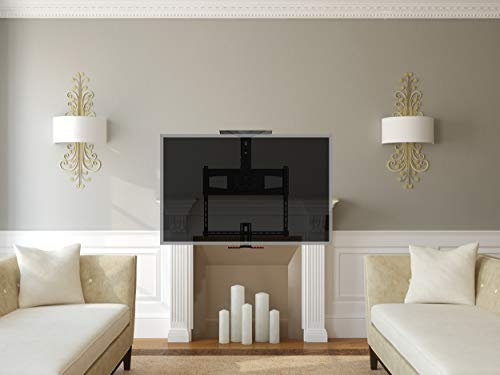 TranquilMount TMO800A - pull down tv wall mount bracket. Above Fireplace TV wall mount bracket for TV size: 70″- 100″ Swivel | lowering | pull out| mountable on chimney Item Title