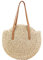 MSYOU Round Straw Bag Weave Shoulder Bag Women Lady Summer Beach Purse Rattan Straw Handbags Bohemia Crossbody Bag 43 x 62 CM(Beige)