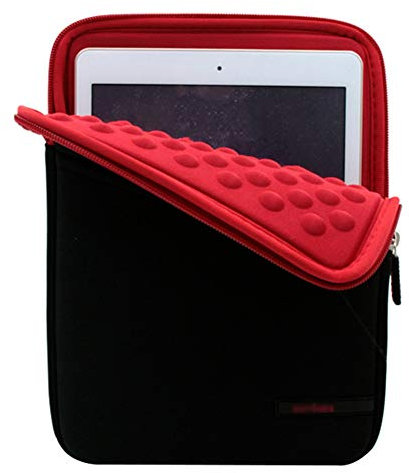 Apple iPad Air 2 Funda Sleeve iPad Air 10 Pulgadas Bolso para Tableta Samsung Galaxy Tab 4 10.1 Caso,Negro Rojo