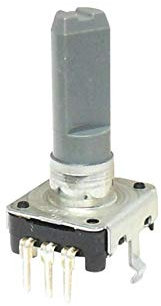 ALPS EC12E1220405 Encoder, 12mm, 24 Impulse, Kunststoffachse, stehend, M9x0,75 (1 Stück Encoder m. 6mm-Kunststoffachse, 12mm)