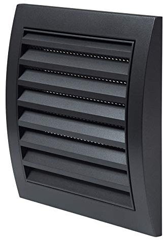 150x150mm Rejilla para Ventilación - Rejilla de Ventilación con Protección contra Insectos - Plástico ABS Antracita