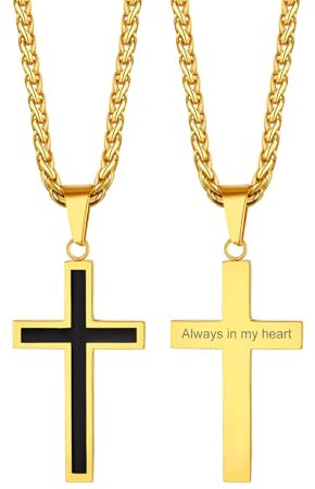 Richsteel 18k vergoldet Kruzifix kette personalisierter Anbetung Schmuck Öltropfen Kruzifix kette