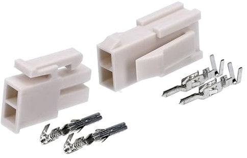 Kalitec KALI-2402 Mini-Fit Jr. Set 2 polig aus Nylon I Kabelstecker KFZ I Spannung 600 V I Nennstrom 13 A I AWG 24-18 I Mini Stecker für für Festplatten, LED und RGB Beleuchtung I Rastermaß 4.2mm