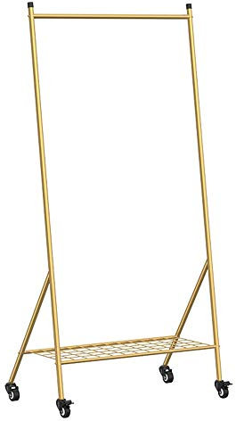 De Pie Perchero de Pie/Ruedas Planchar Colgar Ropa/Fácil Limpia/Moda/dorado / 80×40×160cm