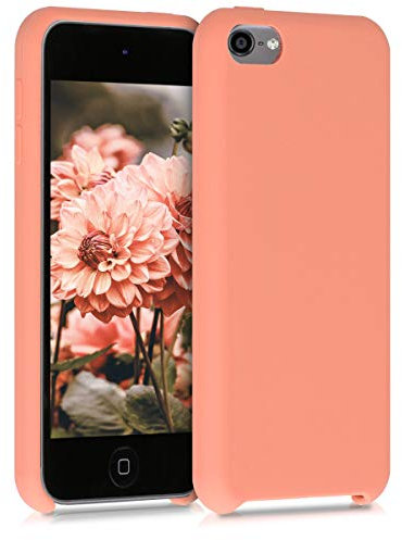 kwmobile Schutzhülle kompatibel mit Apple iPod Touch 6G / 7G (6. und 7.Generation) - Hülle Silikon gummiert - Cover Case in Koralle matt