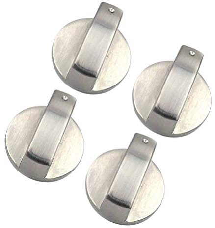 Cabilock 4 Pezzi Rotondi in Acciaio Inox Fornello a Gas Manopole Fornello Forno Interruttore di Controllo Del Piano Cottura