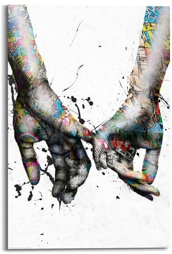 REINDERS Wandbild, Liebe, Home Office, Bilder, Wanddeko, Room Decor, MDF, Mehrfarbig, 90x60cm