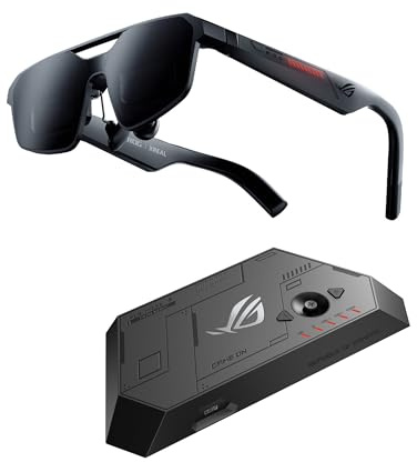 ASUS ROG XREAL R1 Micro-OLED 240Hz Gaming-AR-Brille Narrow | 0,01ms, 57° Sichtfeld, elektrochromes Dimming, native 3DoF, Instant 3D, Anbindung ROG-Ökosystem mit ROG Ally, Sound by Bose