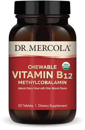 Organic Chewable Vitamin B12 | Dr Mercola | 30 Tablets