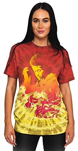 Jimi Hendrix T Shirt Electric Ladyland Logo Official Dip Dye Red Unisex XL