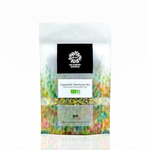 MY ORGANIC INFUSION - Camomille Matricaire Bio En Fleurs entières - Pour Tisanes Et Infusions - Pour Recettes Maisons - Sélection De Premier Choix - Matricaria Chamomilla- 50 g