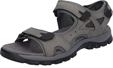 Westland Herren Klassische Sandalen Auxerre 01,Weite G (Normal),Sandaletten,klettsandalen,bequem,Sommerschuhe,offene Schuhe,grau,40 EU / 6.5 UK