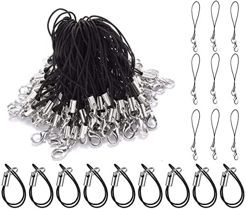 YiXuTag Teléfono Móvil Lanyard, 60Pcs teléfono Celular Correas del Encanto Corchete cordón teléfono móvil cordón Llavero Cierre de mosquetón Cuerda para teléfono Celular, Teléfono Lanyard Correas