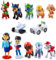 Paw Dog Cake Toppers, Mini Figures Set 12 Pcs Paw Dog Patrol Birthday Party Supplies Cupcake Figurines Party Cake Decoration Supplie (B)