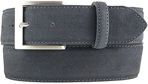 BELTINGER Gürtel aus Veloursleder 4 cm | Hochwertiger Velour-Ledergürtel für Herren 40mm | Herren-Gürtel Wildleder-Gürtel 4cm | Anthrazit 100cm
