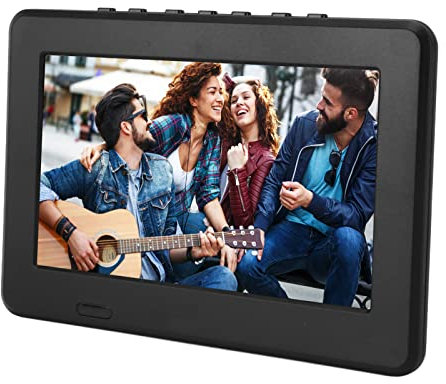 Tragbarer 7 Zoll Digitalfernseher, Auto Breitbild LED Fernseher mit 1500 mAh Lithiumbatterie, Unterstützt Analog TV, Digital TV und ATV, Tragbarer Fernseher für Küche, Wohnwagen