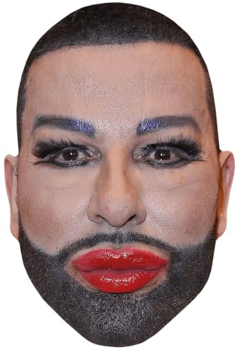 Harald Glöckler (Lipstick) Maske aus Karton
