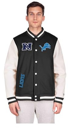 New Era Detroit Lions NFL 2023 Sideline Black White Jacke - XXL