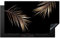 KitchenYeah© Copri Piano Cottura 90x52 cm Coprifornelli Tappetino per Induzione Fornello Tutto per la Cucina Foglie - Piante - Oro - Nero - Lusso