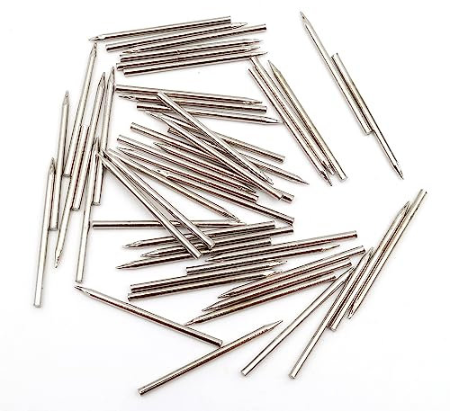 Design61 50 x perni in acciaio 2,0 x 40 mm con punta tagliata senza testa nichelata