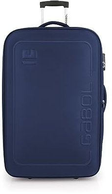 Gabol Großer erweiterbarer Koffer Orbit weich mit 90 l Fassungsvermögen, blau, 32 cm x 47 cm x 76 cm, Koffer und Trolley