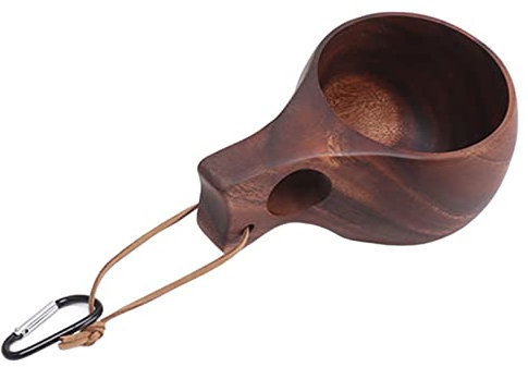 Holz-Camp-Becher, Outdoor, Holz, für Kaffee, Protokoll, Finnisch, Handlich, Exquisite, Einzigartige Maserung, Draußen, Trinken, Protokollierung, Tassen (Typ 1)
