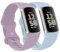 Tobfit für Fitbit Charge 6 Armband/Fitbit Charge 5 Armband für Damen Herren,Silikon Sport Weiches 2Stück Ersatzarmbänder für Fitbit Charge 5/Charge 6(S,Hellblau/Hellviolett)