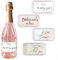 PH PandaHall Mini-Champagneretiketten für Brautjungfern, Weinflaschen-Etiketten, 4 Stile, wasserdicht, für Brautjungfern, Antragsgeschenke, Flaschenaufkleber, Labor für Hochzeitstag, 40 Stück