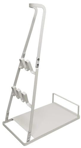 vhbw Support d'aspirateur compatible avec Bosch Serie 4 Flexxo 28V, Serie 6 Athlet 20V aspirateur à batterie, aspirateur à main, blanc